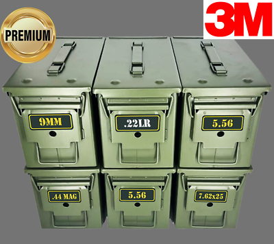 #ad Ammo Can Stickers caliber labels box PICK YOUR CALIBER $1.59