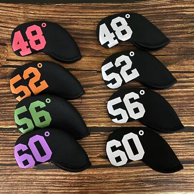 #ad 48 52 56 60 Wedge Covers 4pcs Neoprene Golf Iron Wedge Head Covers for All Brand $12.99