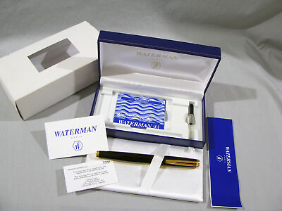 #ad WATERMAN IDEAL EXCEPTION NIGHT amp; DAY FOUNTAIN PEN BLACK amp; GOLD 18K NIB $595.00