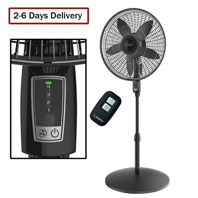#ad Lasko 18quot; Oscillating 4 Speed Large Room Pedestal Fan with Remote Control S18605 $56.99