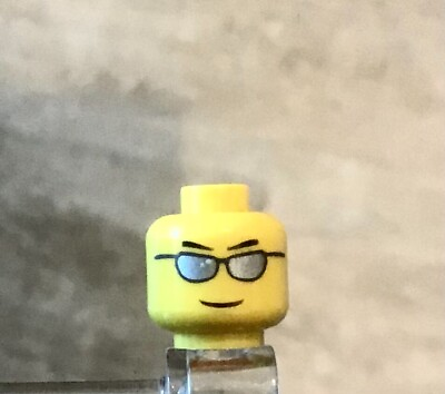 #ad LEGO Classic Yellow Minifig Head with Reflective Glasses Sunglasses $2.89