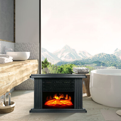 #ad Air Heater Electric Fireplace Space Heater Log 3D Flame Stove $49.31