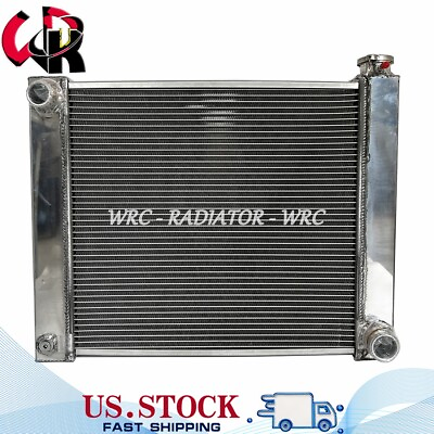 #ad 2Rows 24quot; x 19quot; Crossflow Style Universal Radiator Fit Chevy GM Full Aluminum $124.99