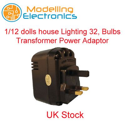 #ad 1 12 dolls house Lighting 32 Bulbs Transformer Power Adaptor Electrics DE005 GBP 24.99