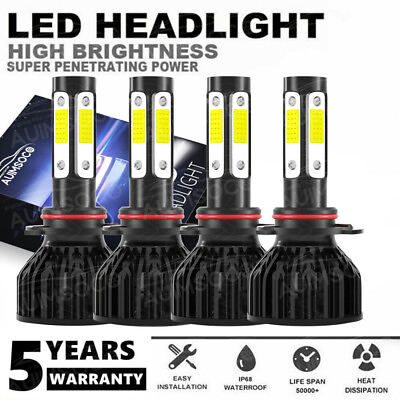 #ad #ad For 99 06 Chevy Silverado 1500 2500HD 3500HD LED Headlight high low beam bulbs $39.99