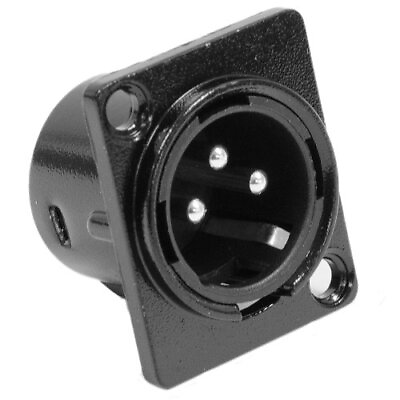#ad SAPT214 XLR Male Panel Mount Connector and Fits Series D Pattern Holes Pro Audio $20.50