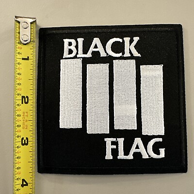 #ad Black Flag Embroidered Iron on patch Punk Rock Metal Music Art $3.99