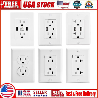 4K HD WiFi IP Wall AC Outlet Home Security Nanny Camera Audio Video Recorder Lot $14.99