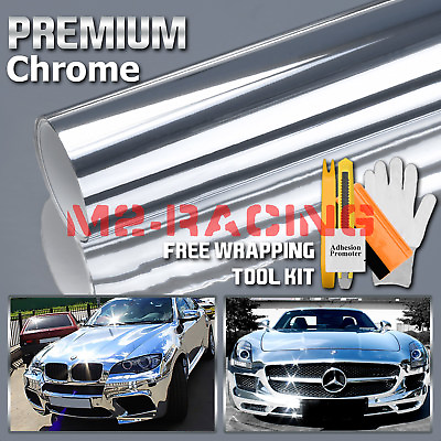 #ad 【Chrome】 Silver Car Vinyl Wrap Sticker Decal Sheet Film Air Release Bubble Free $16.50