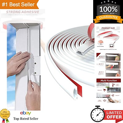 #ad D Shape Door Weather Stripping Self Adhesive Seal Strip for Door Frame White $24.99