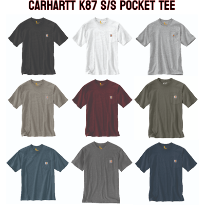 #ad #ad Carhartt K87 Short Sleeve Heavy Weight Pocket T Shirt $19.99