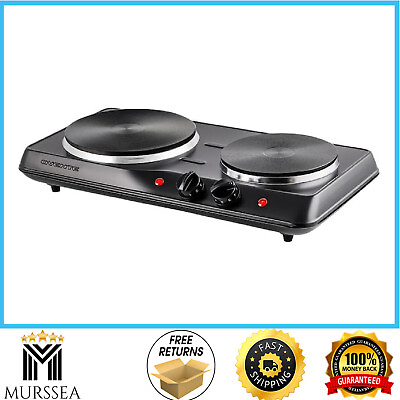#ad Hot Plate Electric Double Burner Infrared Anti Slip Heavy Duty Kitchen Cooking $32.95