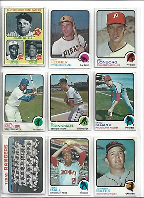#ad 1973 TOPPS BASEBALL COMPLETE CARD SET 1 660 Mike Schmidt RC $1439.07
