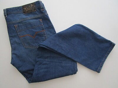#ad Mens 38x32 Diesel Safado OR80K Regular Slim Straight button fly blue jeans MINT $84.00