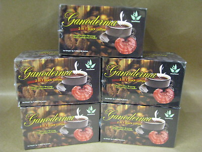 #ad Ganoderma Coffee 2 1 Classic Black Healthy Coffee 5 Boxes 100 pks $56.90