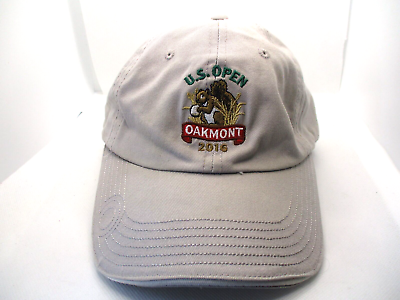 #ad US Open Oakmont 2016 Cap Hat USGA Member Gray Strapback Squirrel Embroidery $7.49