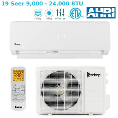 #ad ZOKOP 19 SEER 9 000 18000 BTU Ductless Split AC Heating Cooling System Home $505.99