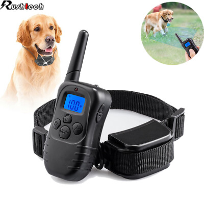 #ad Pet Dog Shock Training Collar Rechargeable Remote Control Waterproof 330 Yards $22.57