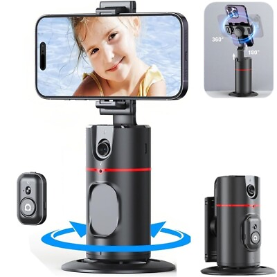 #ad Auto Face Tracking Tripod with Remote 360° Rotation Tracking Phone Holder Stand $26.91