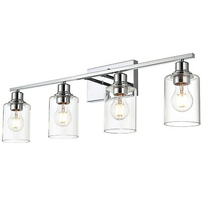 #ad Vanity Light Fixtures4 Light Indoor Modern Chrome Finish Bathroom Lighting O... $184.81