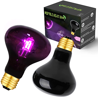 #ad Aomryom 75W 2 Pack Basking Spot Infrared Night Heat Lamp Moonlight Heat Bulb for $19.86