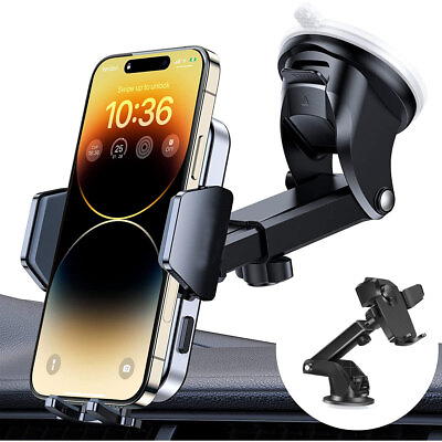 #ad Car Phone Holder Dashboard Windshield Phone Mount Universal for iPhone Samsung $10.99
