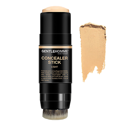 #ad Mens Makeup Concealer Stick amp; Brush to Camouflage Blemishes Acne on Facial Skin $18.99