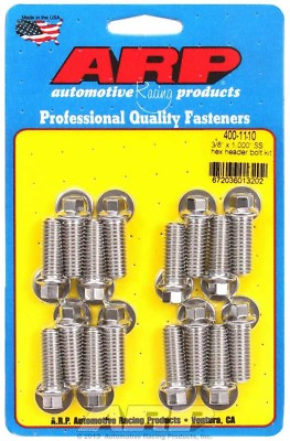#ad ARP 400 1110 Stainless Header Bolts BBC Ford V8 5 16quot; Hex Head 1.00quot; UHL $53.94