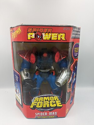 #ad Spider Man Armor Force Power Sky Action Figure 1999 ToyBiz New In Box Vintage $39.99