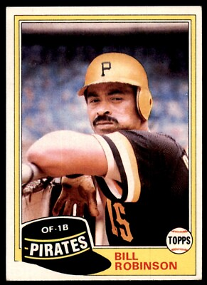 #ad 1981 Topps Baseball Card Bill Robinson Pittsburgh Pirates #51 $1.85