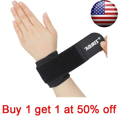 #ad Wrist Brace Sports Band Wrap Adjustable Support Gym Strap Carpal Tunnel Bandage. $5.99
