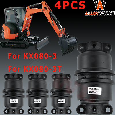 #ad 4PCS Bottom Roller Undercarriage For Kubota Model KX080 3 KX080 3T Excavator $379.00