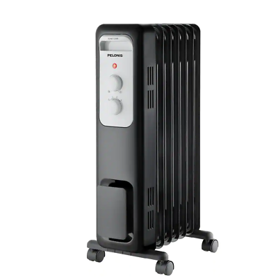 1500 Watt Radiant Electric Space Heater Oil Filled W Thermostat Cast Metal $81.60