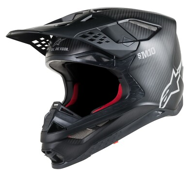 #ad Alpinestars S.Tech S M10 Solid Helmet Carbon BLACK Small 482 9001S $464.96