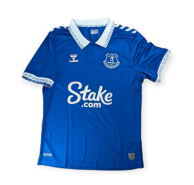 #ad Everton 23 24 Home Authentic Blank Jersey Blue Hummel Men#x27;s NWT $49.99