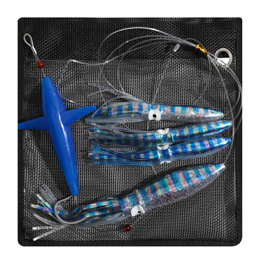 #ad Daisy Chain Fishing Squid Trolling Lures Mahi Tuna Big Game Baits $29.19