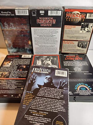 #ad THE BLACK ROOM Night of the Living Dead NOSFERATU Classic HORROR VHS lot $39.99