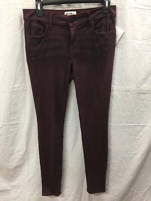 #ad WILLIAM RAST FAUX WASHED SUEDE SKINNY JEAN DARK RED 27 NEW WITHOUT TAG 3876 $19.99