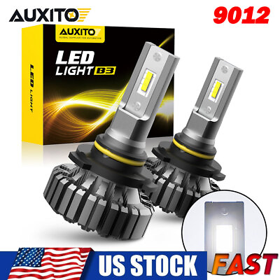 #ad Auxito LED Headlight Bulbs 40000Lumens Kit 9012 High Low Beam Super Bright White $28.49