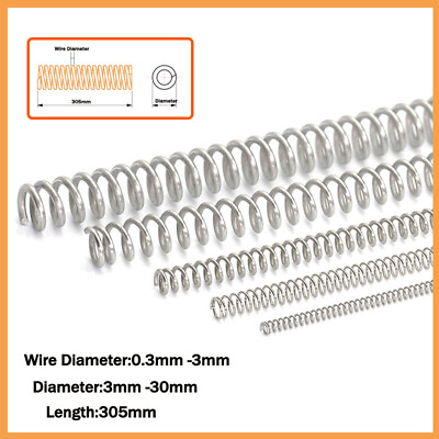 #ad Compression Spring Various Size 2mm 30mm Diameter amp; 305mm Length Pressure Small $5.69