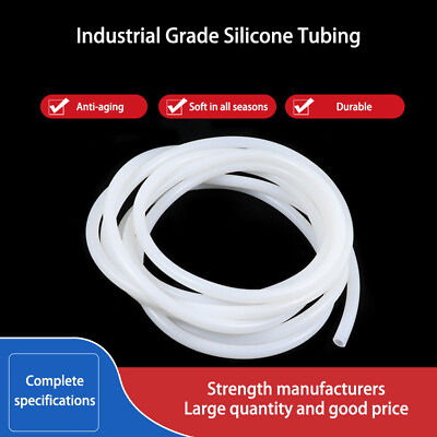#ad White Silicone Hose Inner Diameter 2mm 38mm Food Safety Vacuum Hose Water Hose $13.78