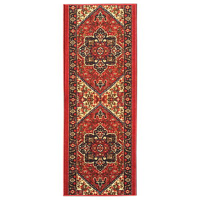#ad Custom Size Hallway Runner Rug Non Slip Rubber Back RED Traditional Oriental $22.99