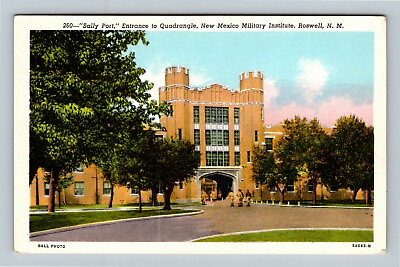 #ad Roswell NM Sally Port New Mexico Military Institute New Mexico Vintage Postcard $6.99
