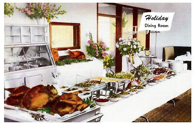 #ad RoswellNM Holiday Inn Motel Holiday Dining Room New Mexico Chrome Postcard Vtg $5.23