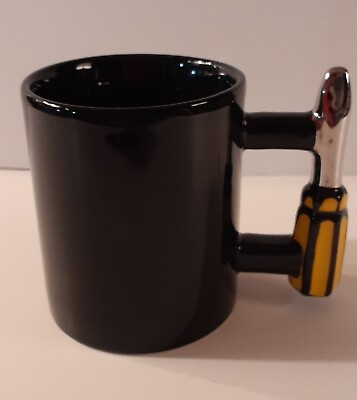 #ad DEI Black Mug with Screwdriver Handle XL Size Excellent Condition $10.00