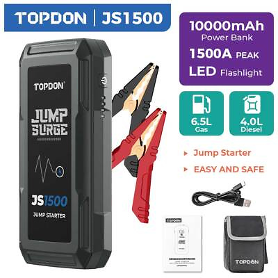 #ad JS1500 Portable Battery Booster Pack Charger Power Jump Starter Box Heavy Duty $69.99