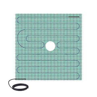 #ad TempZone Shower Mat 120V 48″ x 48″ with Center Drain Hole 16 Sq. Ft. 2.0A Re $220.16