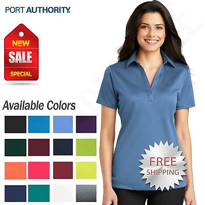 #ad Port Authority Womens Dri Fit SIlk Touch Performance Polo Golf Shirt M L540 $14.61