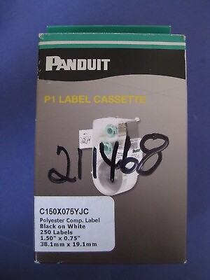 #ad Panduit C1500X075YJC Polyester Label Cassette 1.5quot; x 0.75quot; $40.00