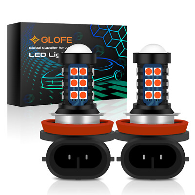 #ad 2X GLOFE H11 H8 LED 30SMD Fog Light Driving DRL Bulbs HD Lens High Power Red $16.06